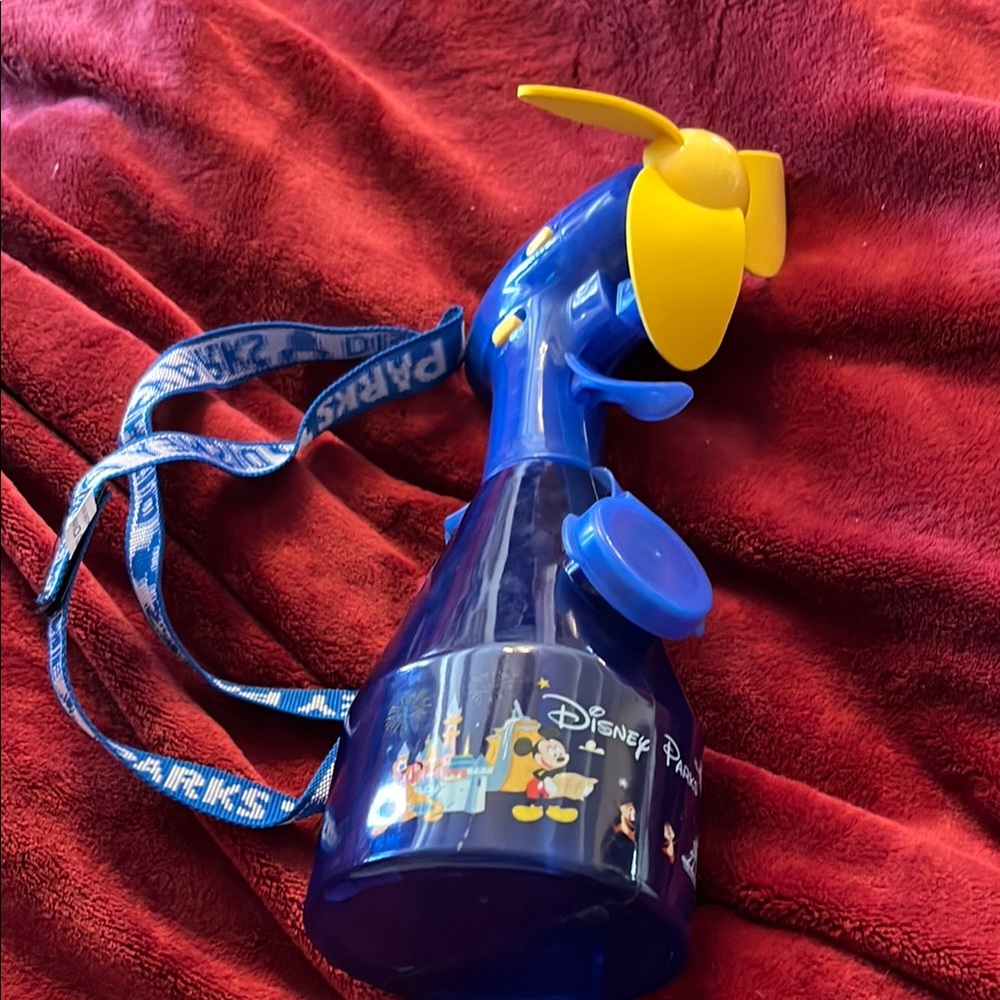 Disney Parks Blue and Yellow Fan Spray Bottle